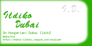 ildiko dubai business card