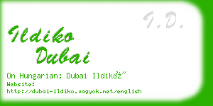 ildiko dubai business card